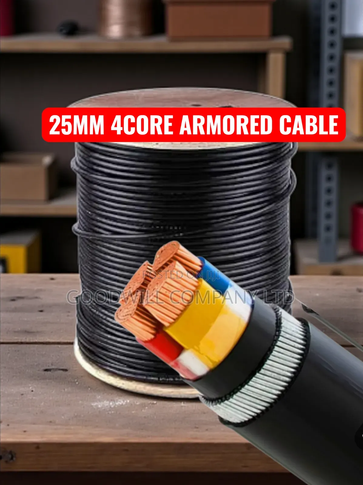 25mm Total 4core Pure Copper Underground Armoured Cable