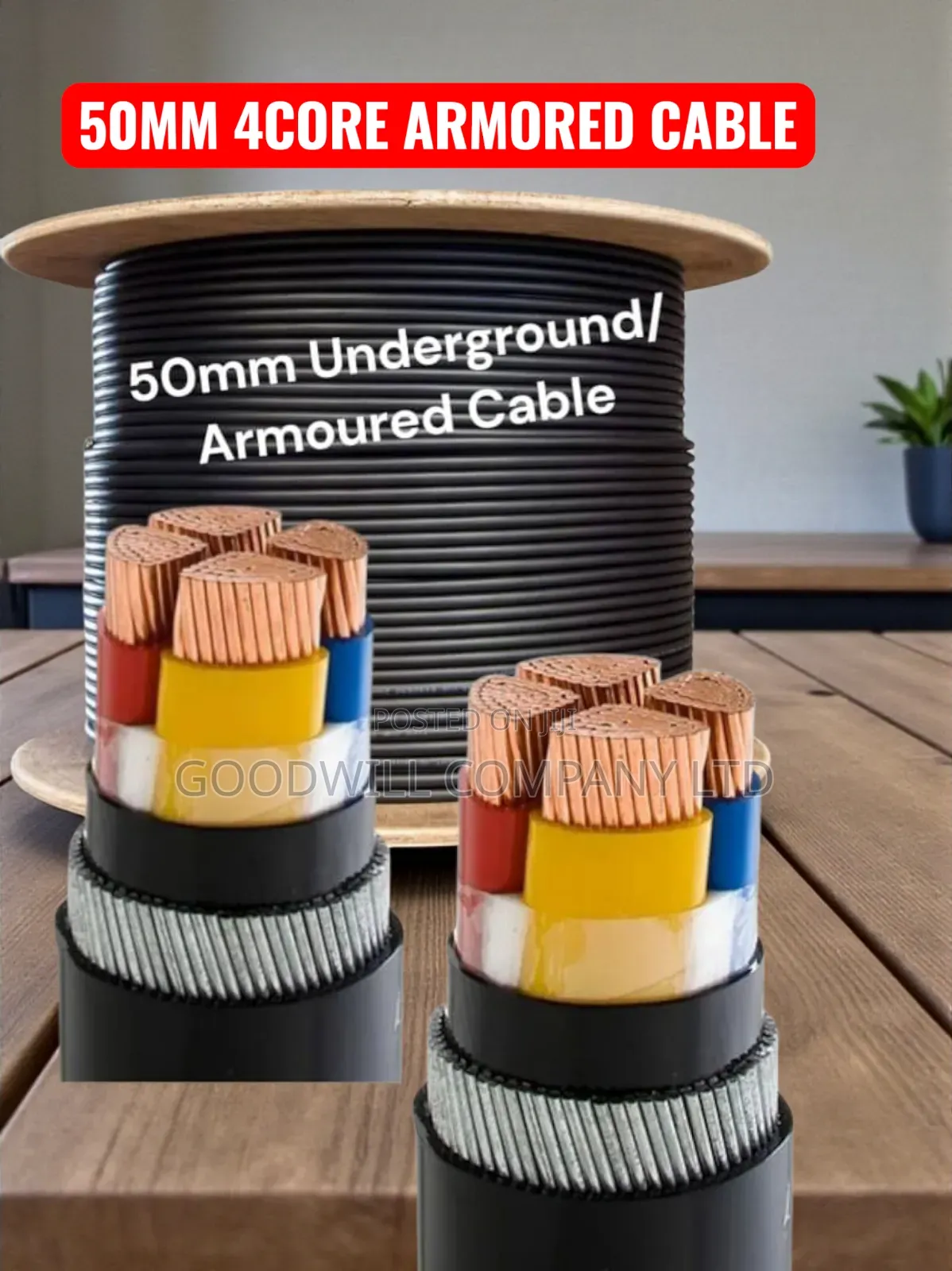50mm Total 4core Pure Copper Underground Armoured Cable
