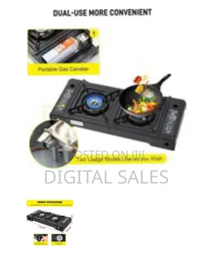 Portable Dual Burner Butane Gas Stove