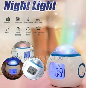 Music and Starry Sky Calendar Projection Alarm Clock