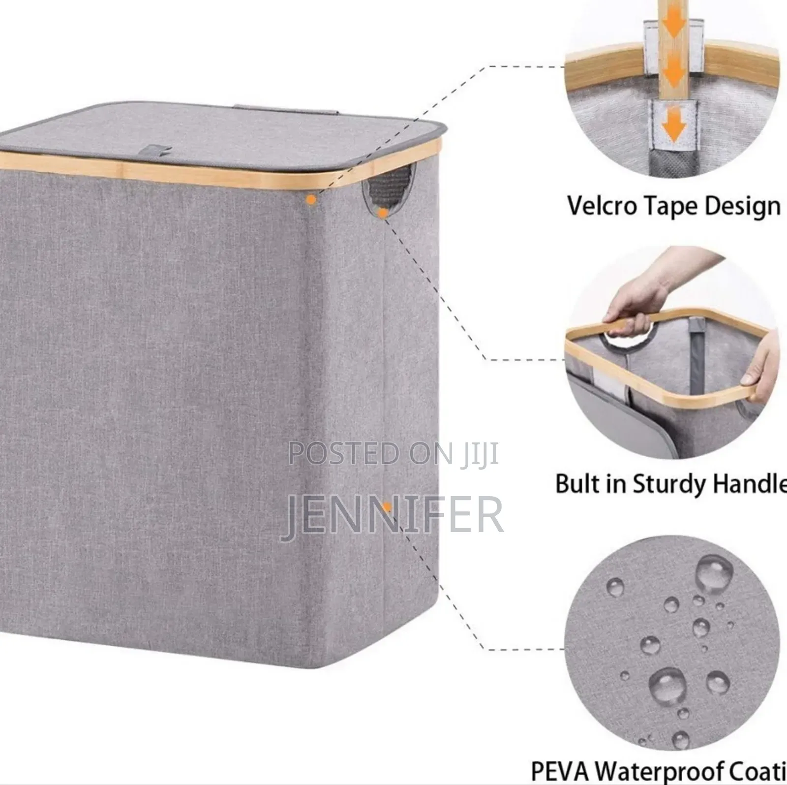 Bamboo Laundry Hamper Basket With Lid
