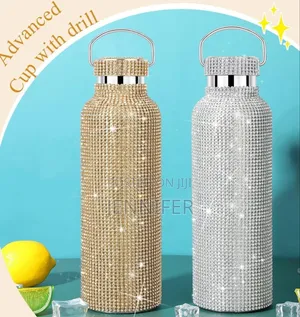 Sparkling Rhistone Covered Stainless Steel Water Bottle