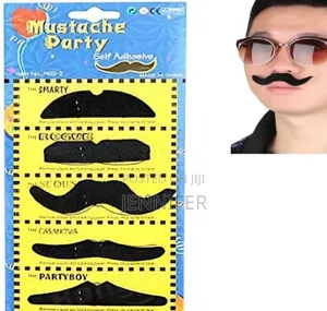 Self-Adhesive Fake Mustaches for Costume Parties and Events