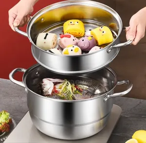 30cm Stainless Steel 3-tier Food Steamer With Timer