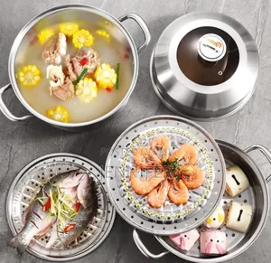 30cm Stainless Steel 3-tier Food Steamer With Timer