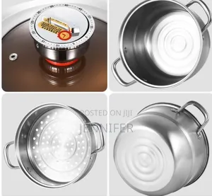 30cm Stainless Steel 3-tier Food Steamer With Timer
