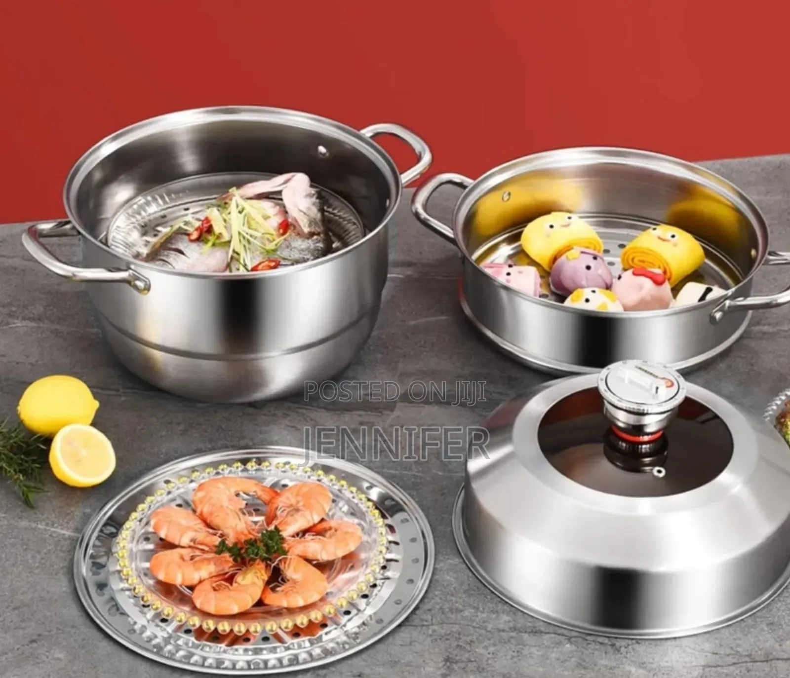 30cm Stainless Steel 3-tier Food Steamer With Timer