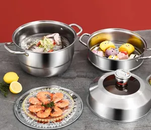 30cm Stainless Steel 3-tier Food Steamer With Timer