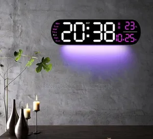 Led Digital Wall Clock With a Large Display.