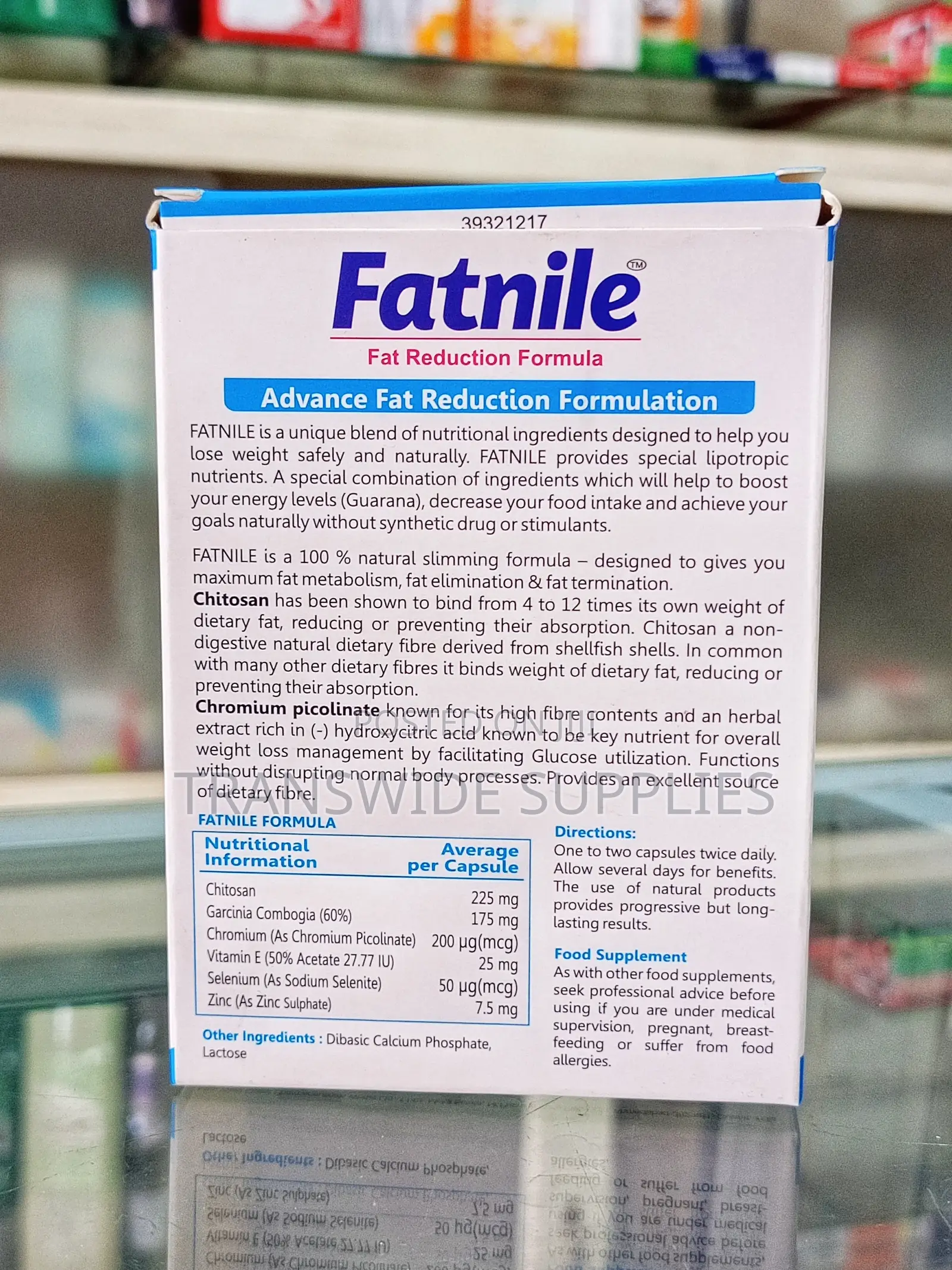 Fatnile Fat Reduction Formula 60caps - For Fast Safe Weight Loss