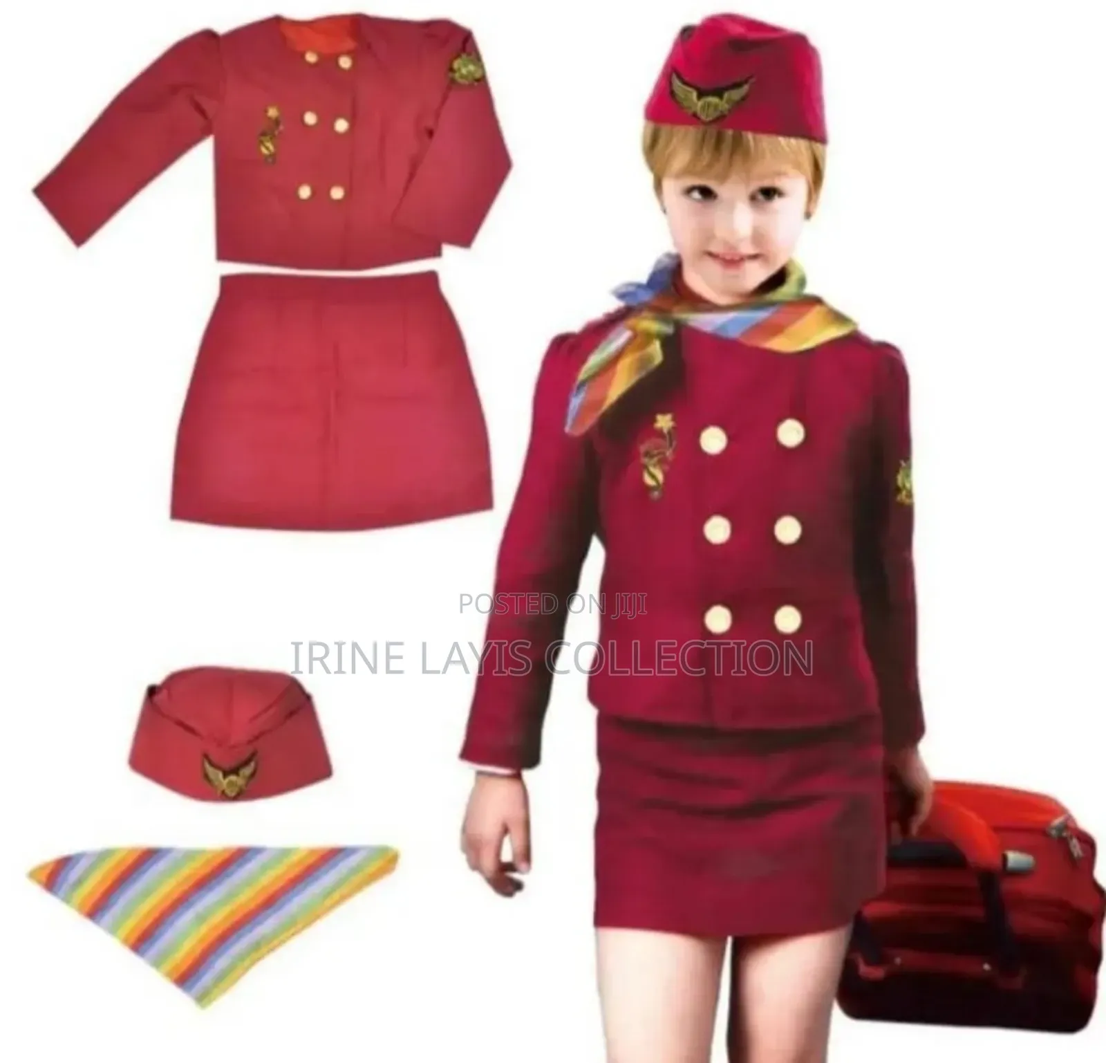 Kids' Flight Attendant Costume Set.