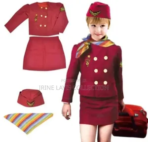 Kids' Flight Attendant Costume Set.
