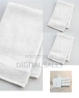 12-Piece Set of Luxurious White Hand / Face Towels