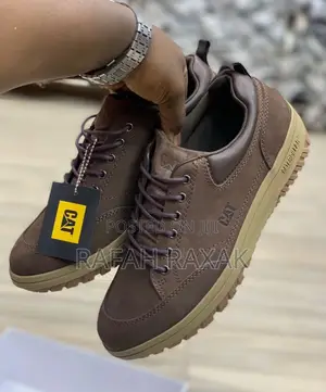 Original Men’S Coffee Brown Cat Casual Leather Low Shoes