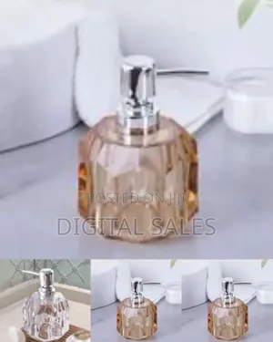Elegant Faceted Crystal Liquid Soap Dispenser