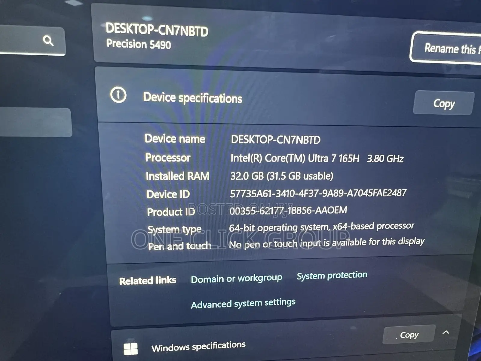 New Dell Precision 5480 32GB Intel Core Ultra 7 SSHD (Hybrid) 512GB