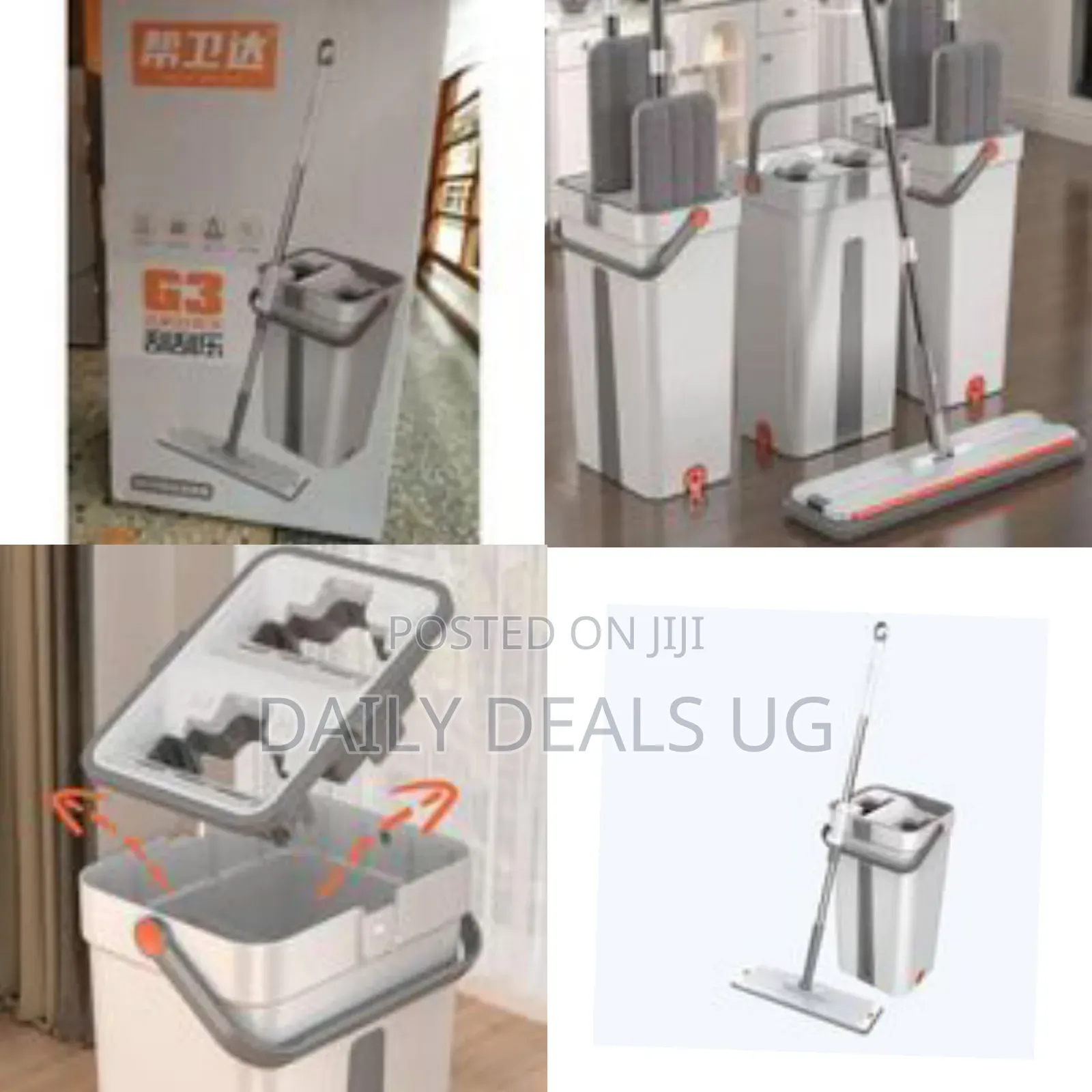Hands-Free Flat Mop and Bucket System