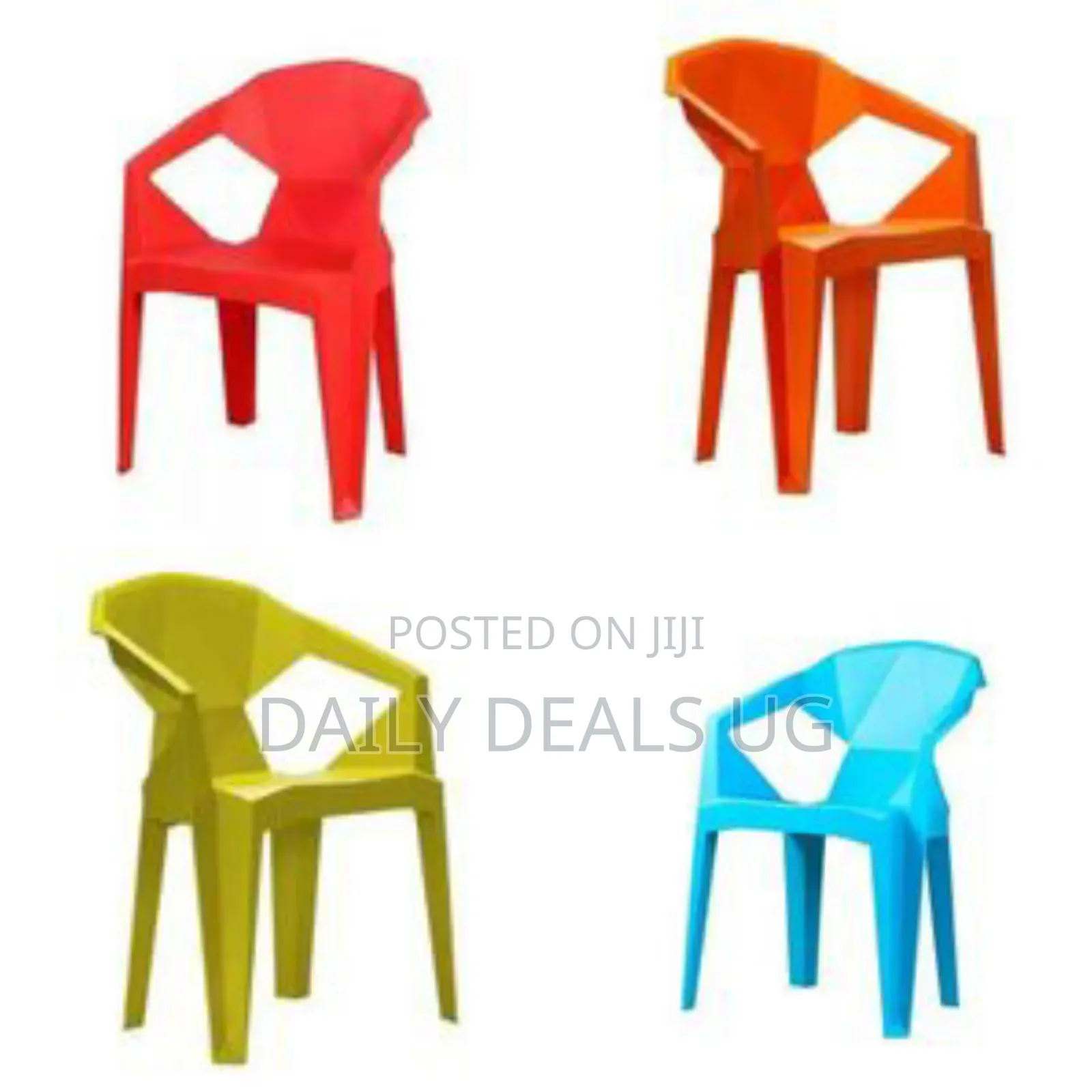 Strong Plastic Chair With a Unique Design - Multicolor