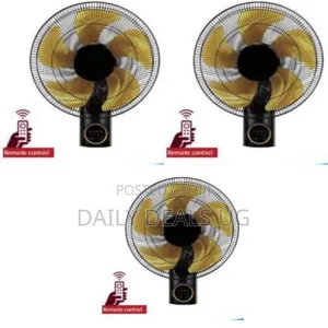 High-Performance Wall-Mounted Fan With Remote Control - Multicolor