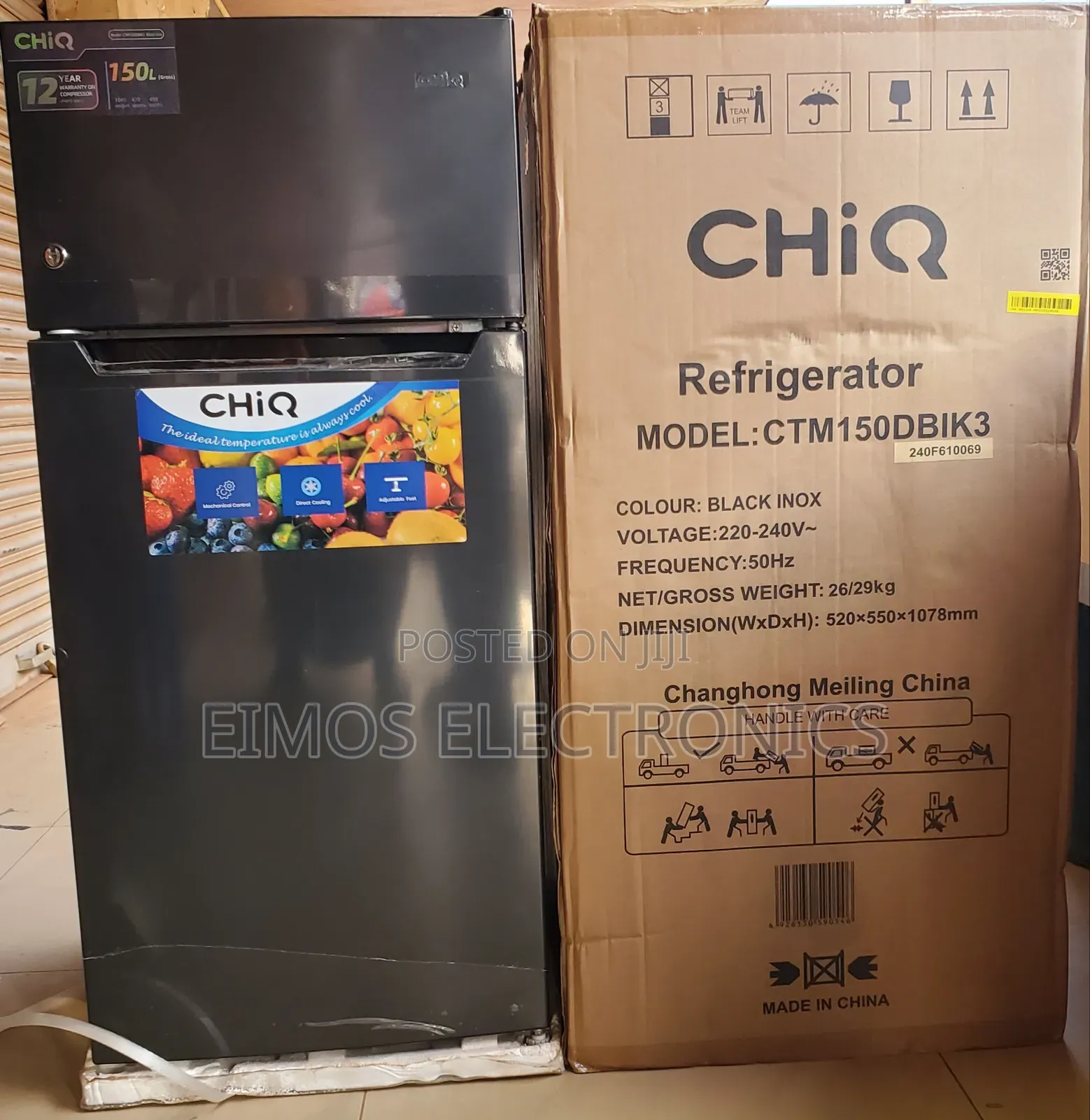150 Litres Chiq Fridge Double Door