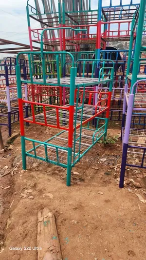 Green and Red Metallic Triple Decker Bed