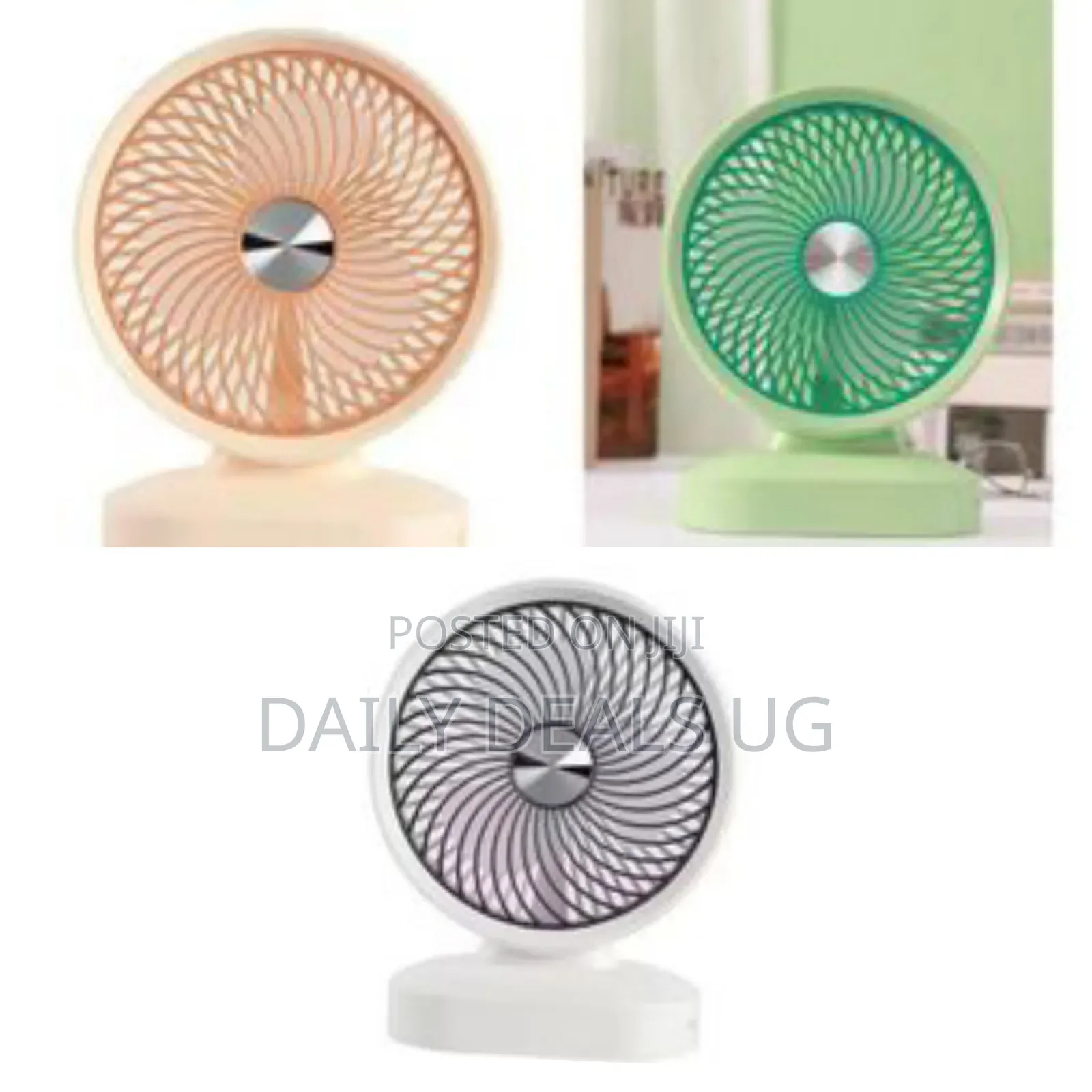 Mini Portable Rechargeable Desktop Fan - Multicolor