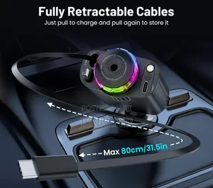 Starlight Retractable Car Charger With Aromatherapy