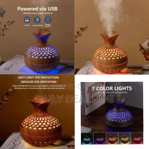 Decorative Flower-Top Essential Oil Diffuser With Led Light