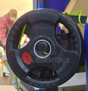 7.5 Kg (16 Lb) Rubber-Coated Olympic Weight Plate
