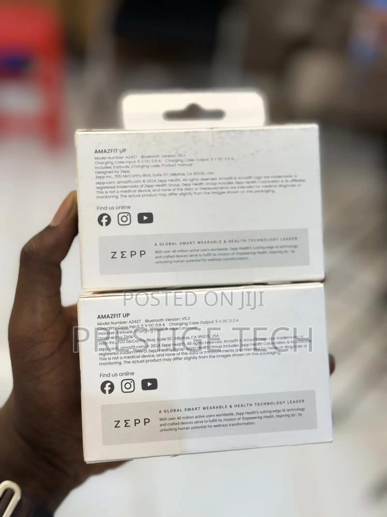 Amazfit Up Open Ear Wireless Earbuds, Water Resistant, Sweatproof