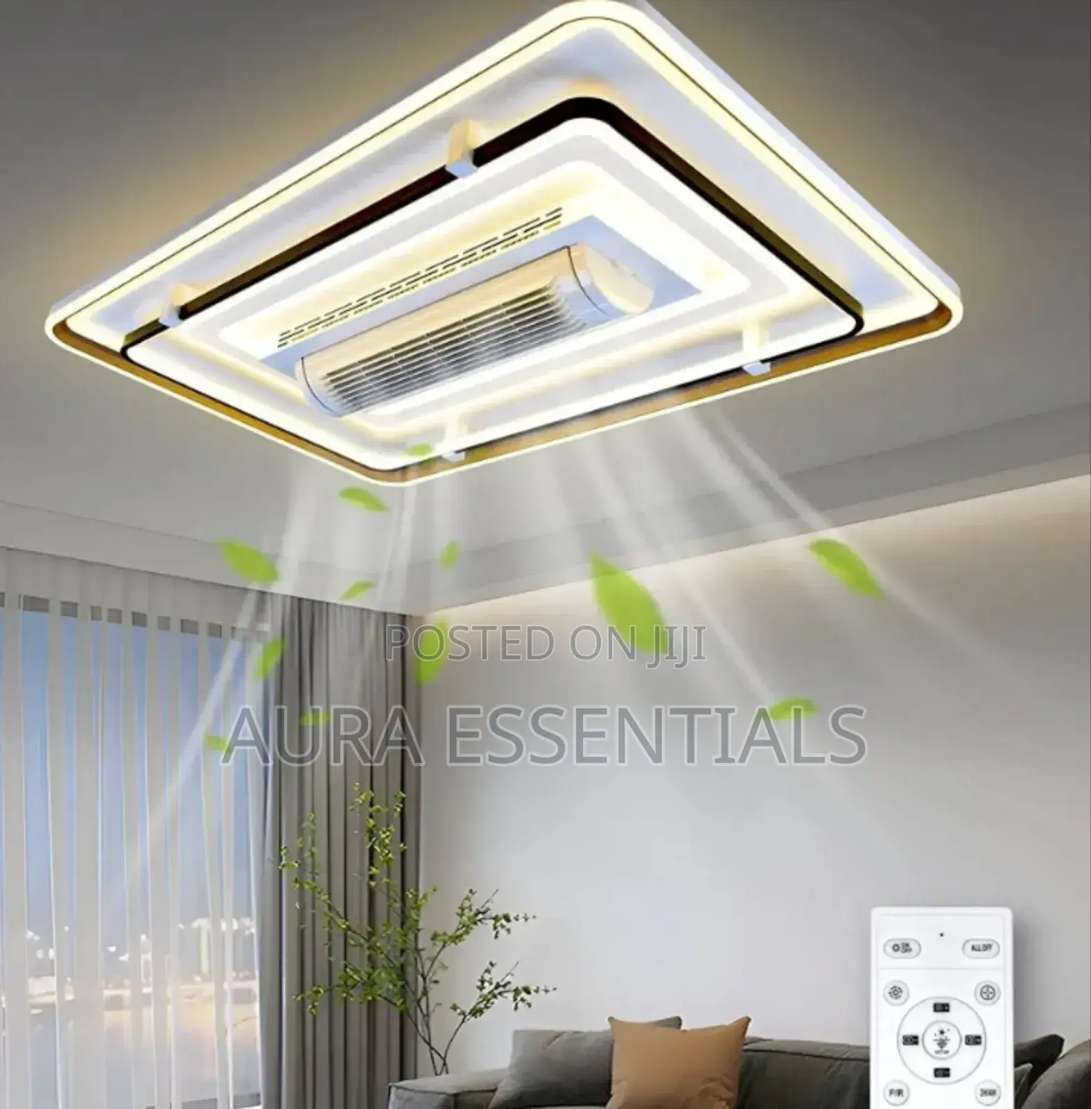 Modern Ceiling Bladeless Fan Chandelier