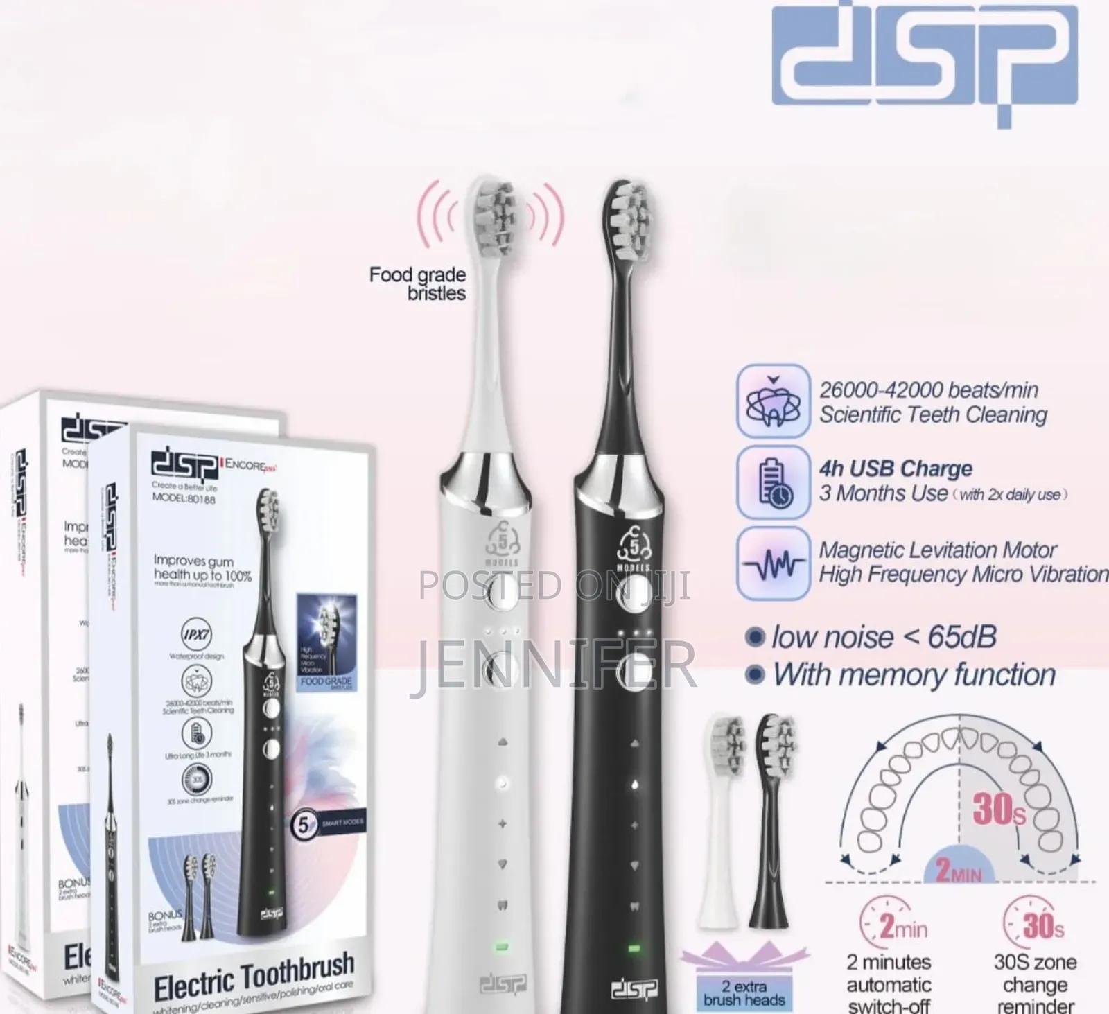 DSP Encore Pro Model 80188 Sonic Electric Toothbrush.