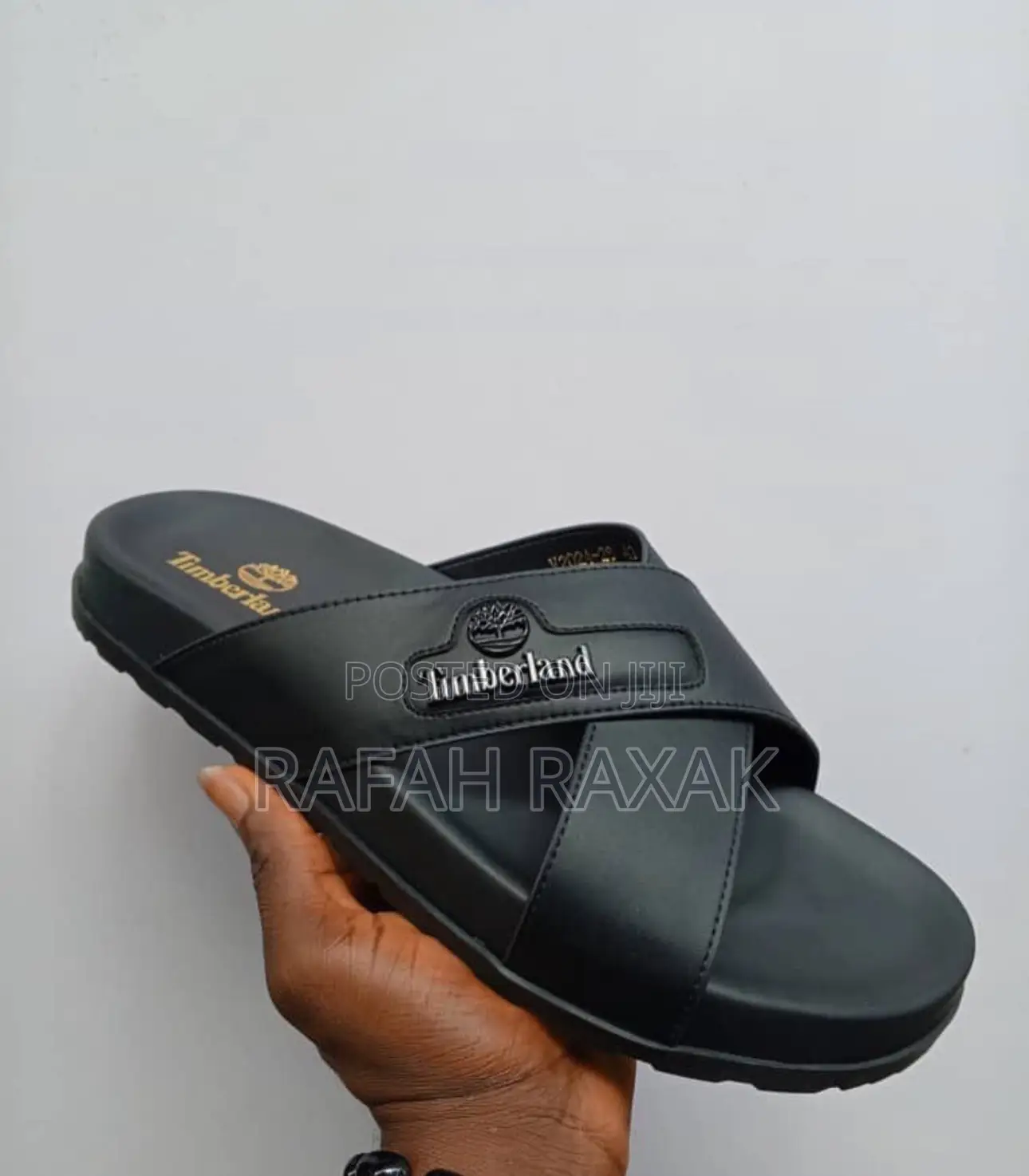 Men’S Black Timberland Cross-strap Sandals