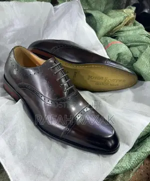 Men’S Classic Dark Tan John Foster Formal Gentle Oxford Shoes