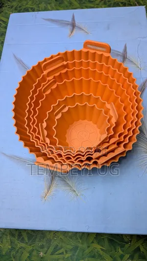 Set of 6 Reusable Silicone Air Fryer Liners, Baking Oven Parchments