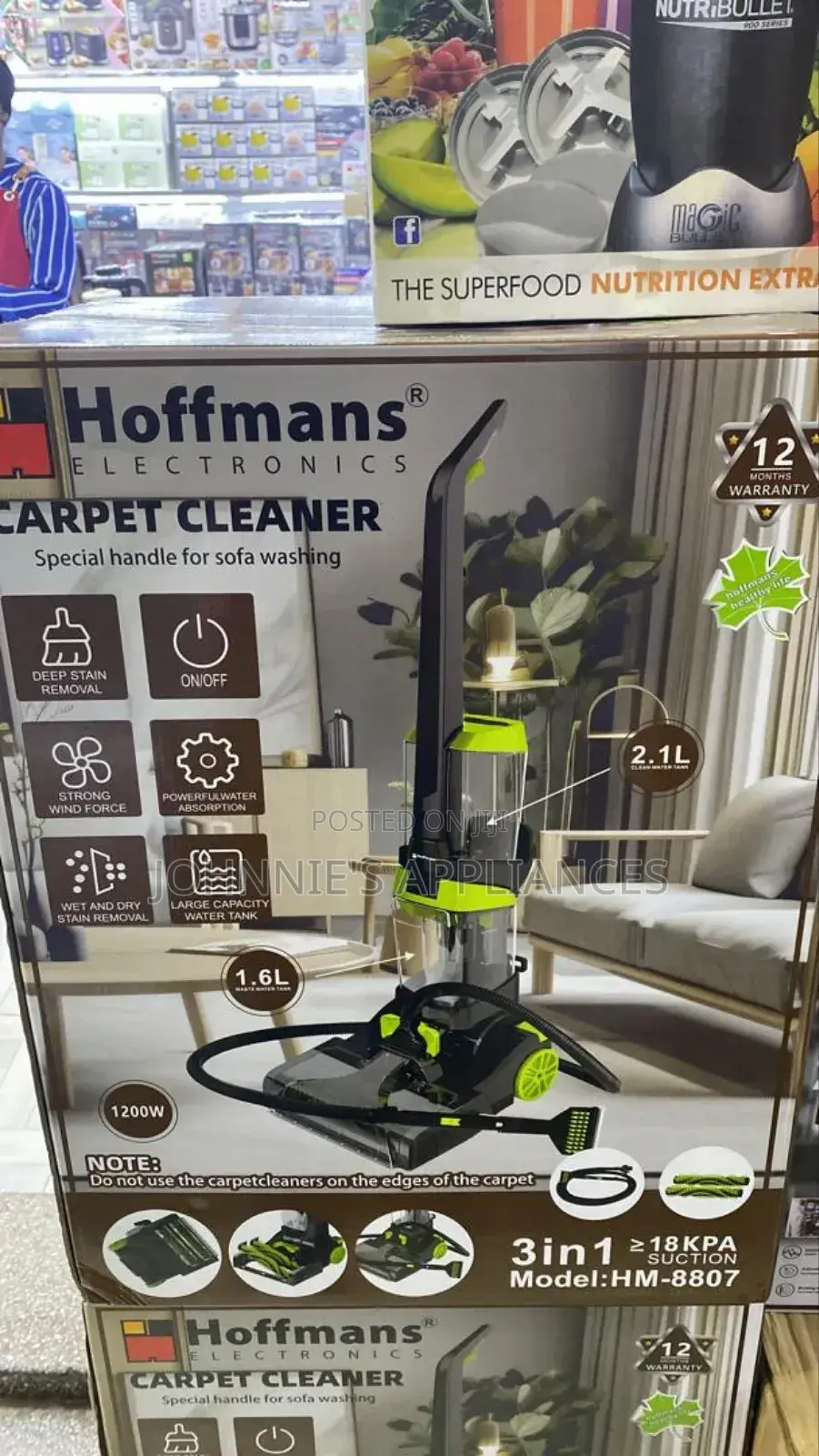Hoffmans Electronics 3-in-1 Carpet Cleaner Sofa Washer – 1200w