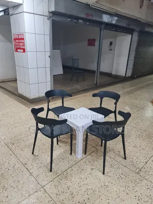 White Medium Plastic Table and Chairs Plastic Table and Chairs Set