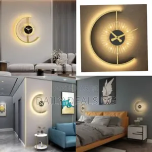 Modern Geometric Illuminated Wall Clock - Multicolor