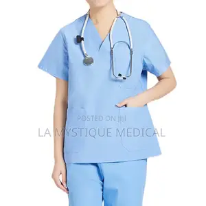 Light Blue Unisex Medical Scrub Uniforms