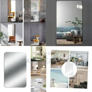 Sleek Minimalist Wall Mirror With Rounded Corners (60cm X 40cm)- Clear