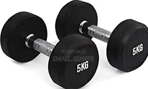 5kg Rubber-Coated Round Dumbbells