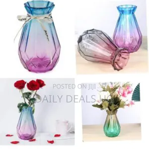 Modern Style Glass Flower Vase - Multicolor