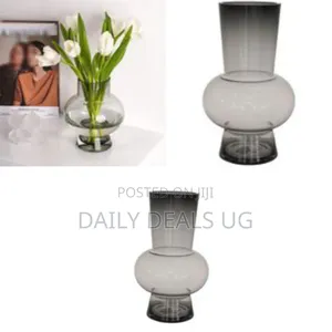 Modern Gradient Grey Decorative Glass Vase - Multicolor