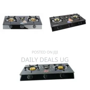 Besse Versatile Three-Burner Gas Stove With Glass Top