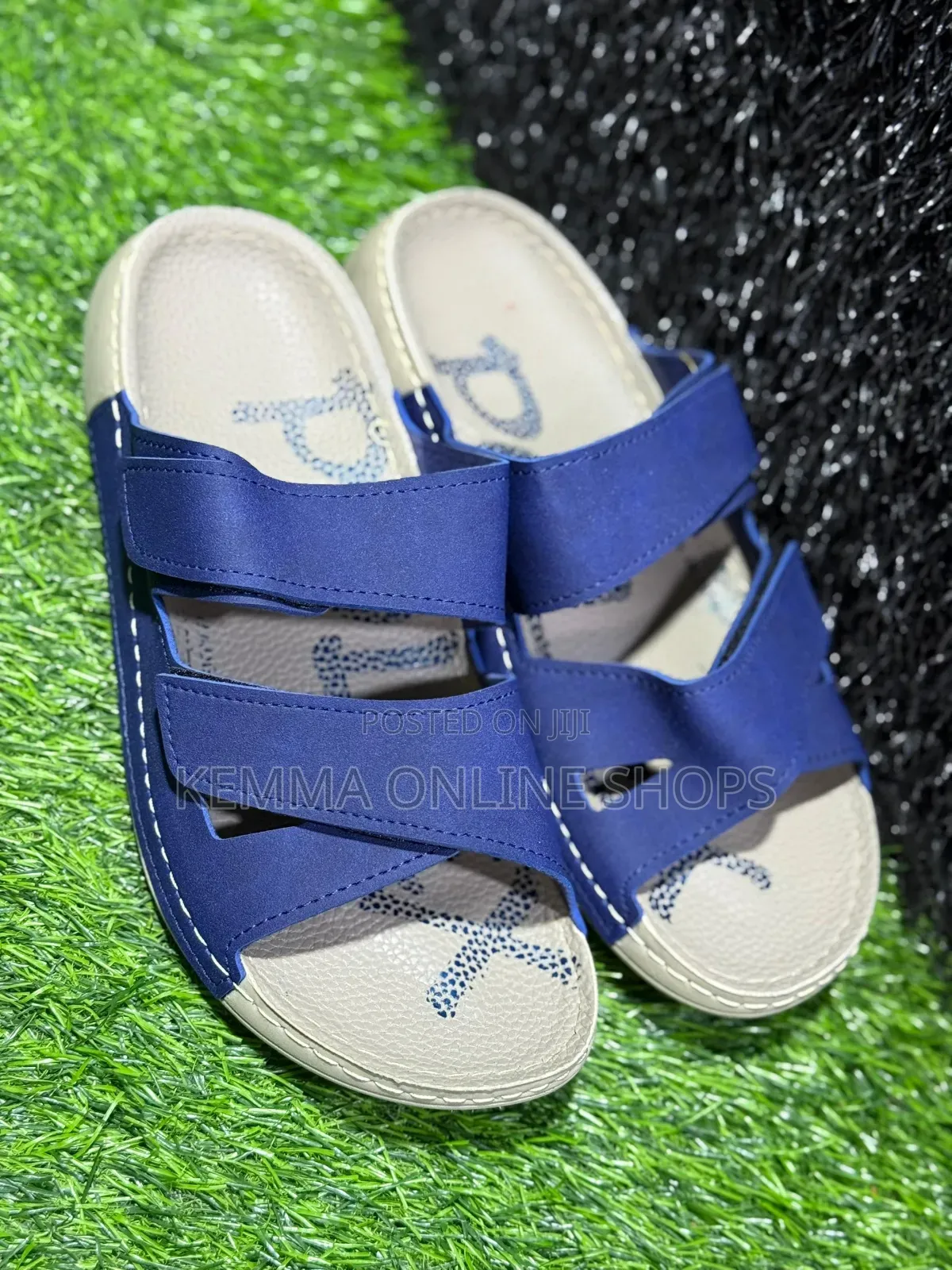 Leather Strap Slipon Unisex Sandals
