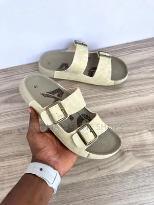 Leather Strap Slipon Unisex Sandals