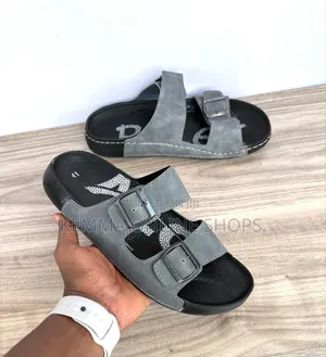 Leather Strap Slipon Unisex Sandals