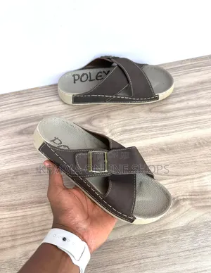 Leather Strap Slipon Unisex Sandals