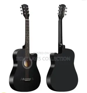 Blue Acoustic Guitar With a Cutaway Body Design