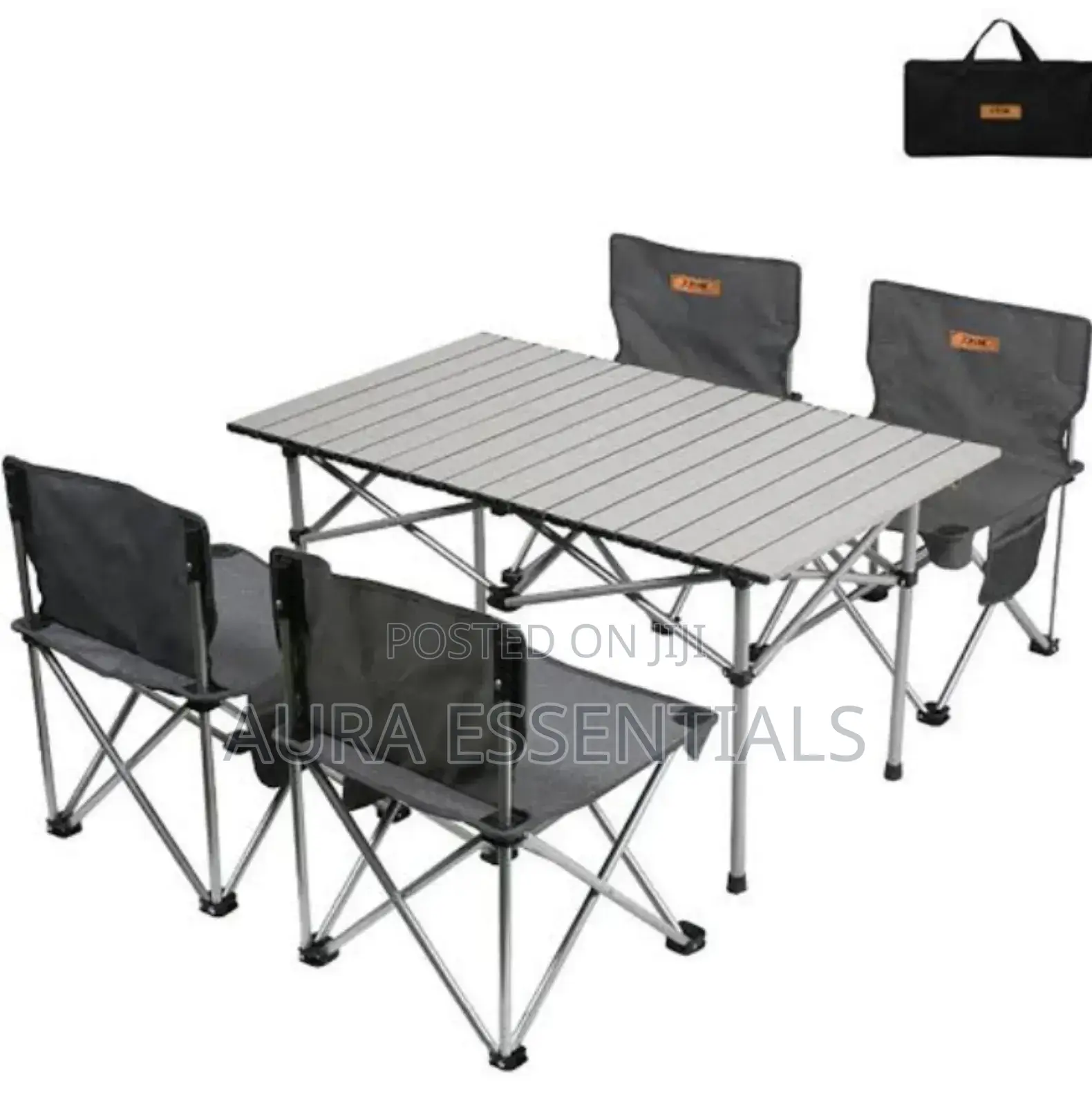 5pcs Portable Foldable Table and 4 Chairs Set